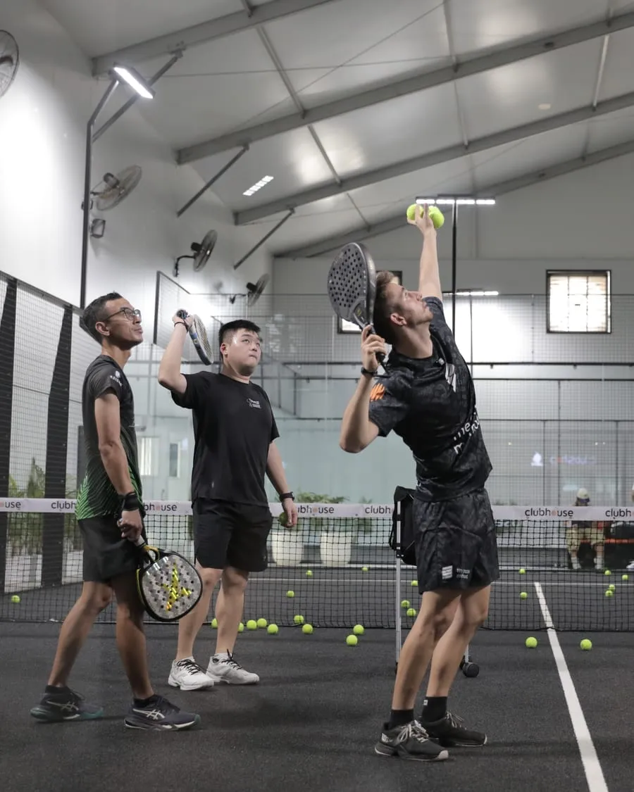 Dani coaching in Indonesia.