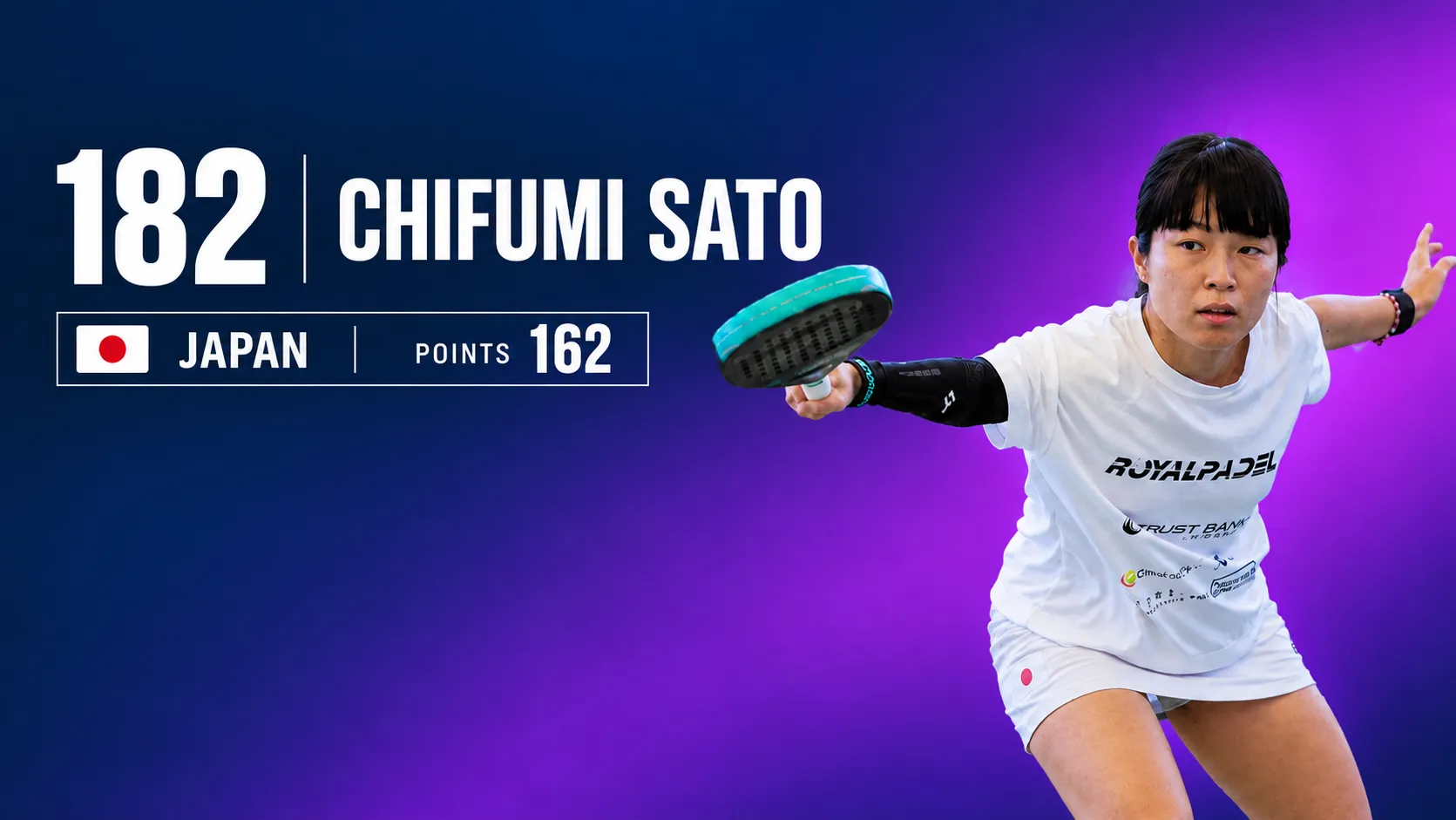 Chifumi Sato, Japan, number 182 in the world with 162 points